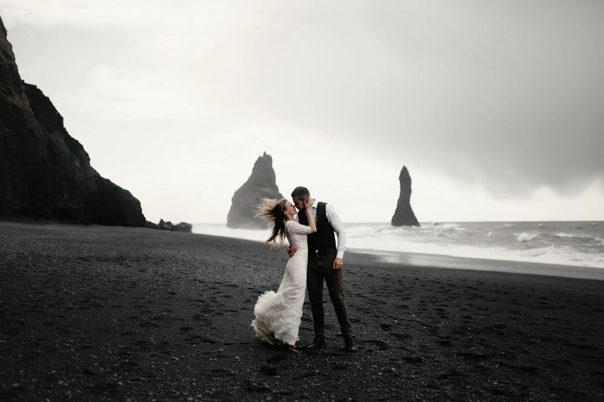 Novios en la playa